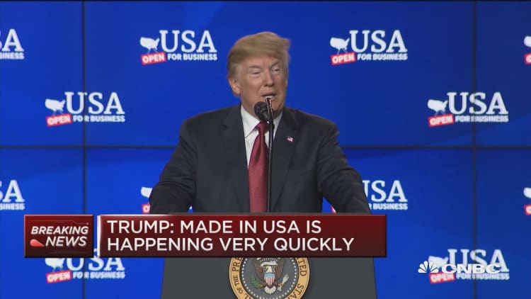 Trump: Made in the USA is happening very quickly