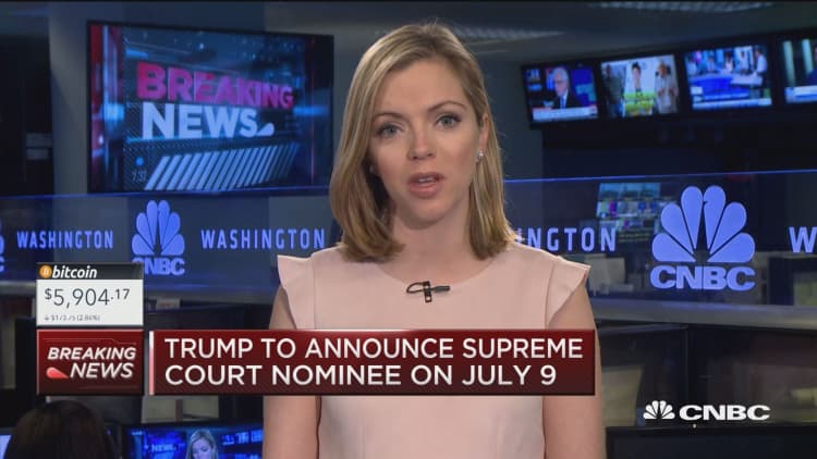 Trump to announce Supreme Court decision July 9th