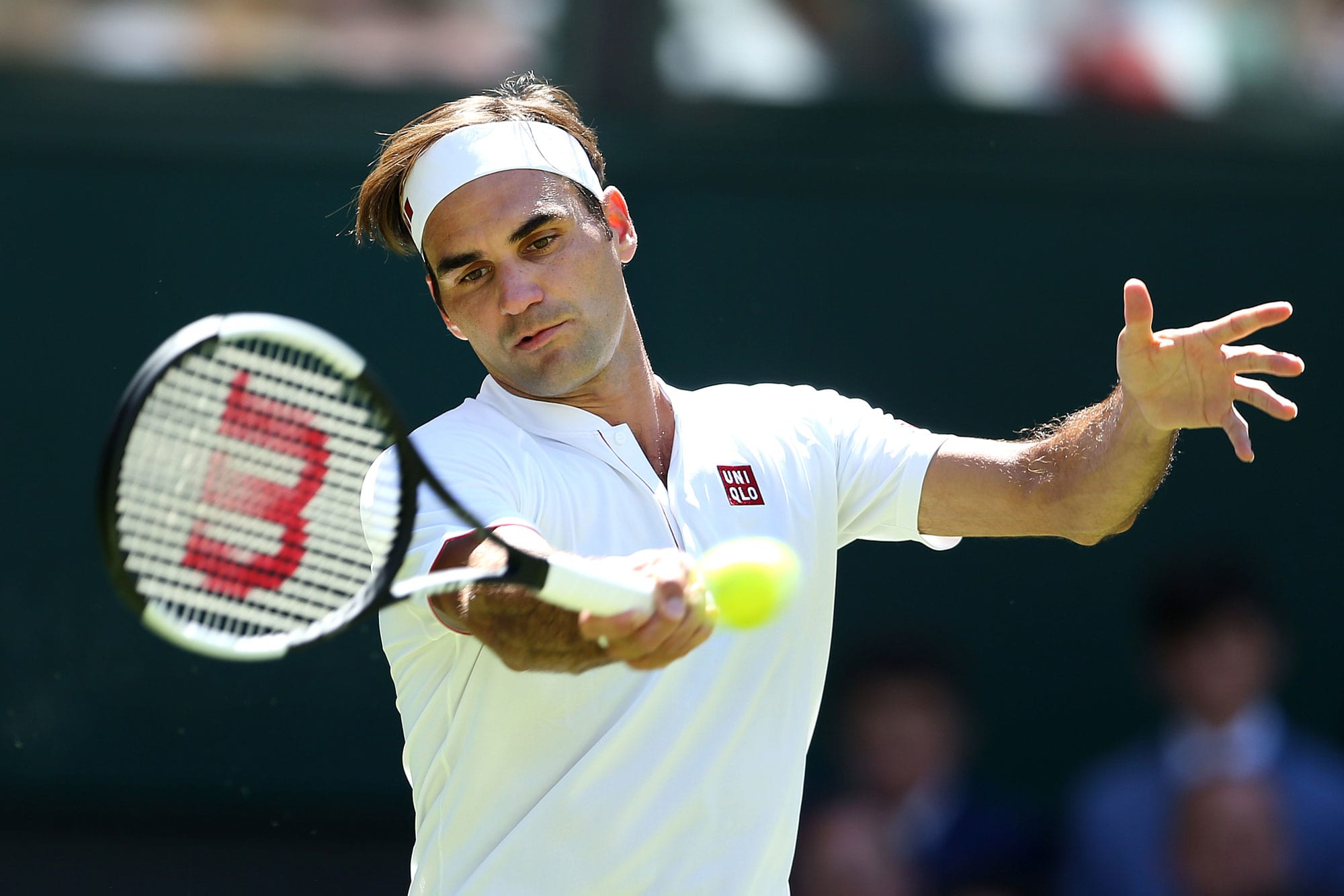 Roger Federer at Wimbledon in shirt, not