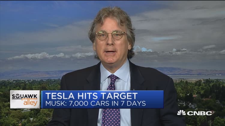 If Tesla can combine real manufacturing with the brand  they will sustain value for a while, says Roger McNamee