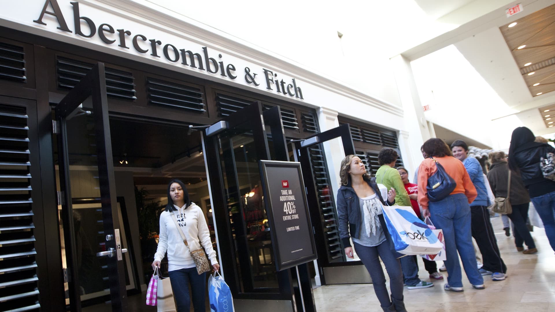The Abercrombie & Fitch store at South Park mall in Charlotte, North Carolina.