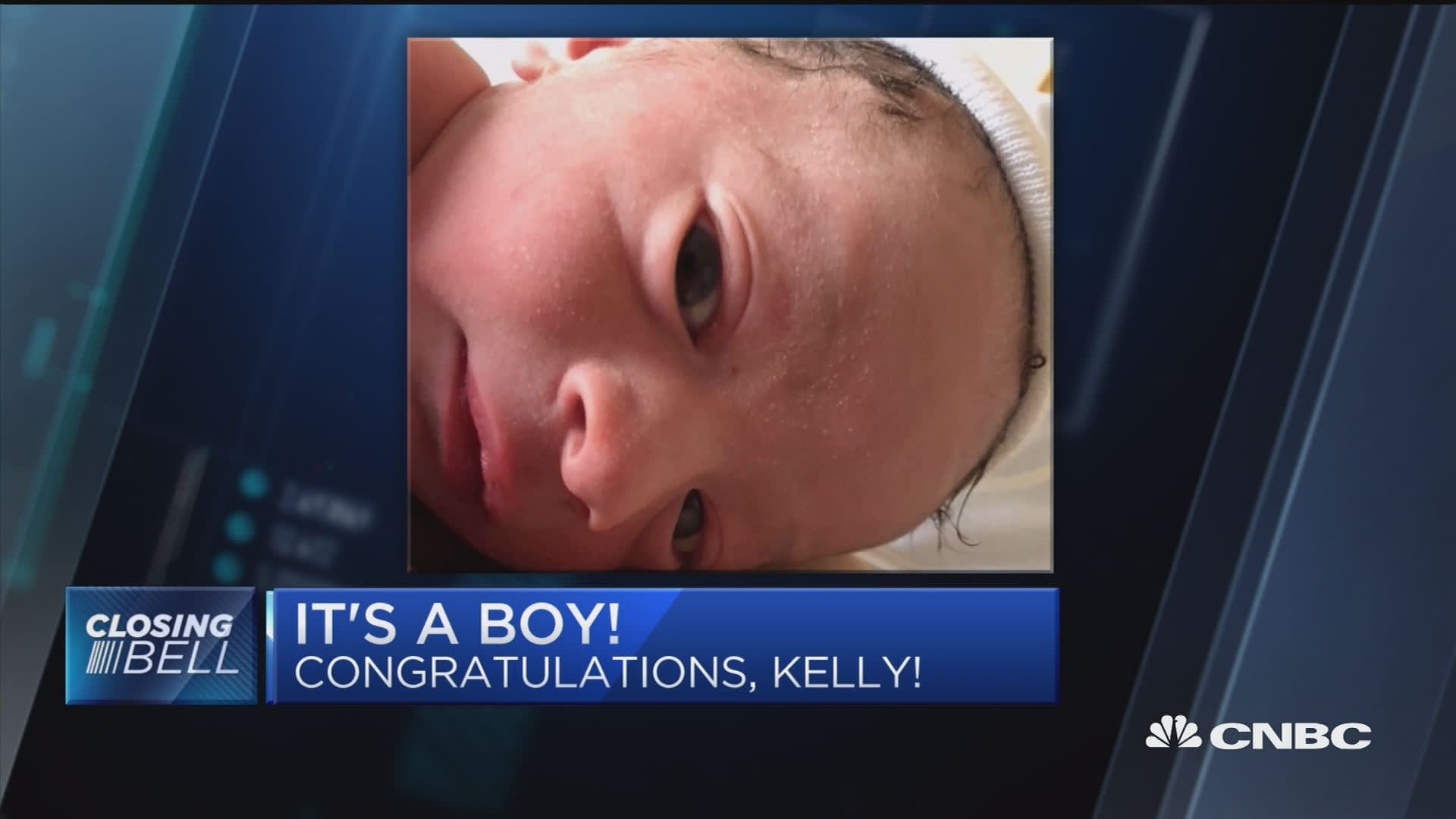 CNBC's Kelly Evans has a baby boy