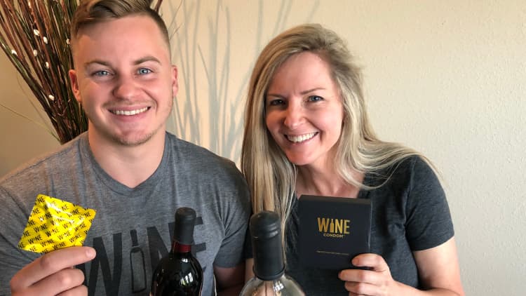 This mother-son duo sold more than $1 million worth of Wine Condoms
