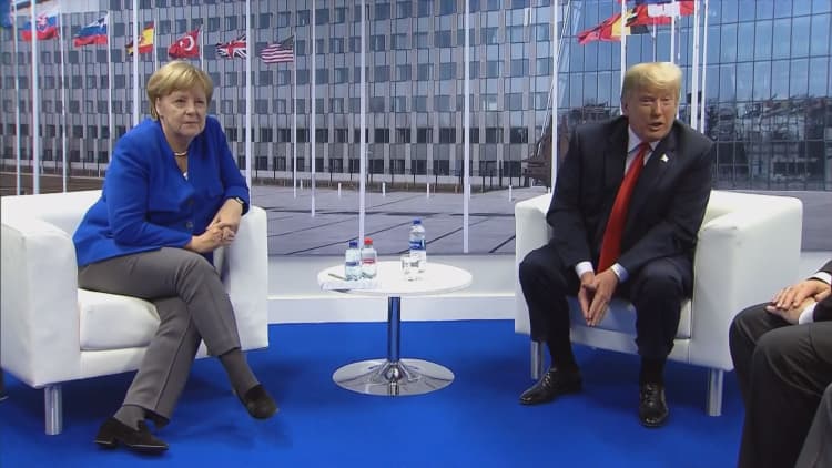 Trump slams Germany at NATO summit