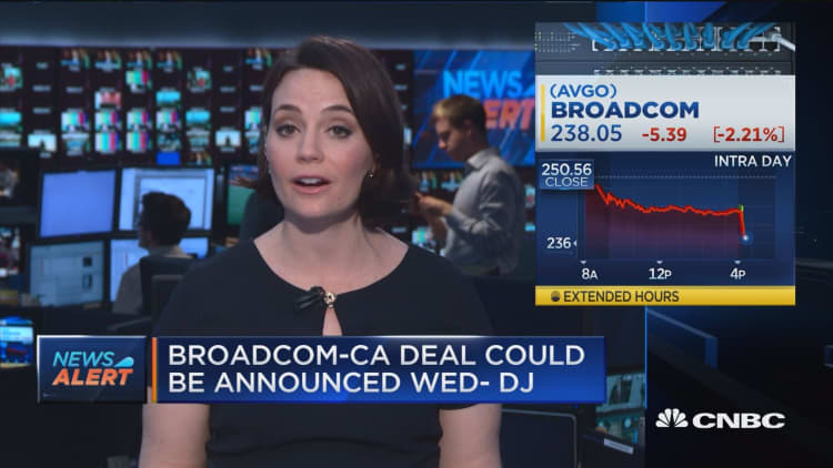 Broadcom nears deal to buy CA Technologies for $18B: Dow Jones