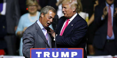 A banking scandal erupts in Britain as the BBC apologizes to Trump ally Farage