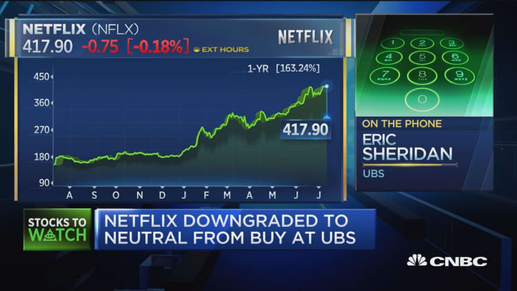 UBS downgrades Netflix from buy to neutral