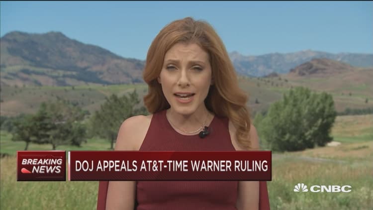 Dept. of Justice appeals Time Warner-AT&T ruling