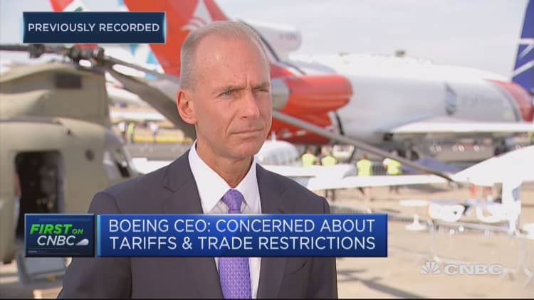 Boeing CEO: Concerned about tariffs and trade restrictions