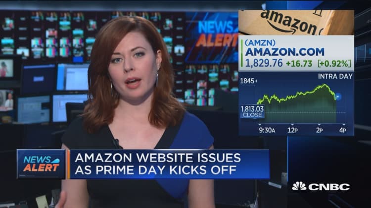 Website issues for Amazon as Prime Day kicks off