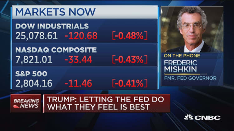 Don't see Trump's Fed comments as big deal but 'dangerous sign': former Fed governor