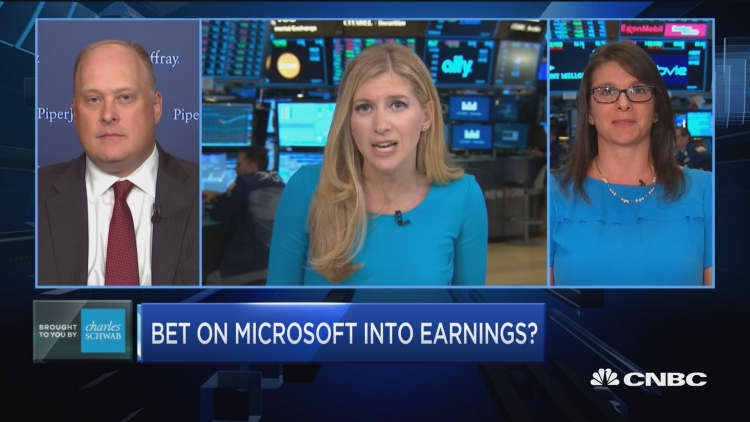 Trading Nation: Bet on Microsoft into earnings?