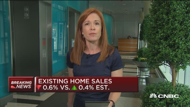 Existing home sales down 0.6% in June