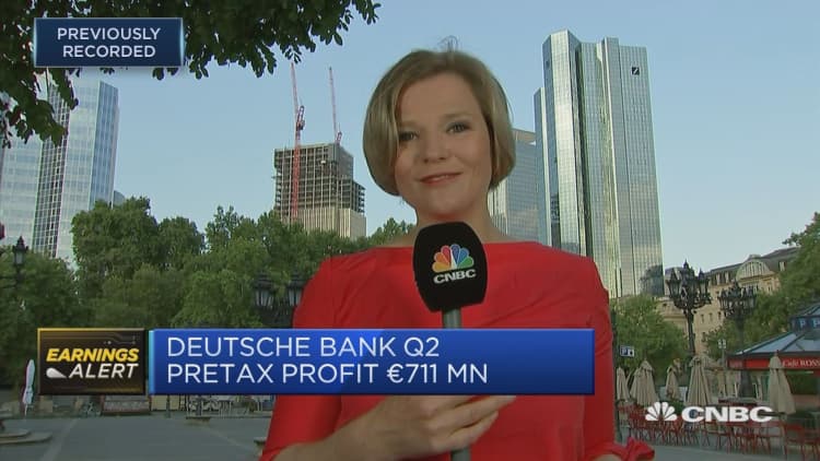 Deutsche Bank second-quarter net profit comes in at 401 million euros