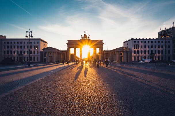 GP: Brandenburg Gate during sunset