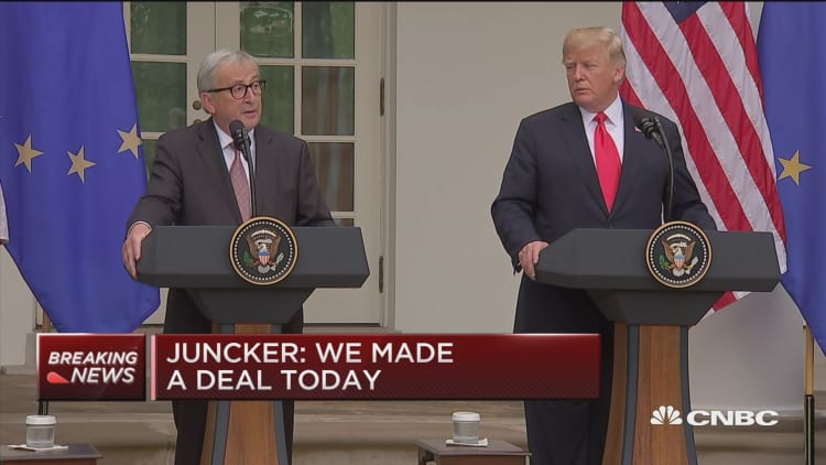 Juncker: We made a deal today, will hold off on further tariffs