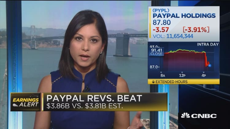 PayPal falls on Q3 revenue guidance