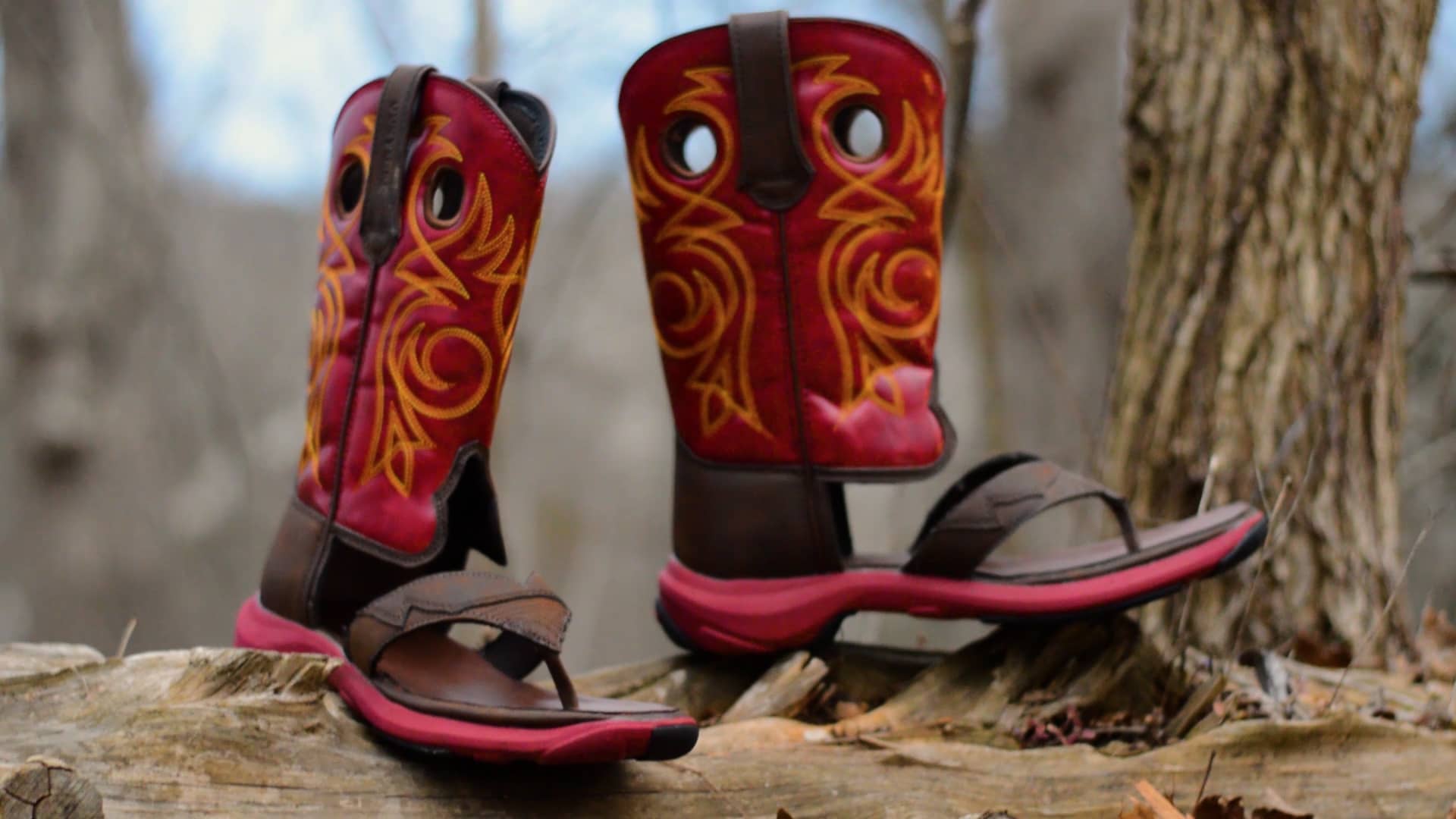cowboy boot flip flops for sale