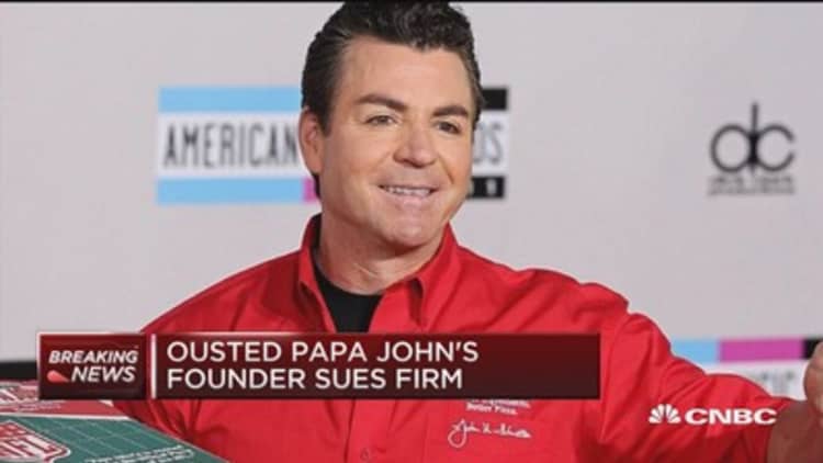 Ousted Papa John's founder sues firm