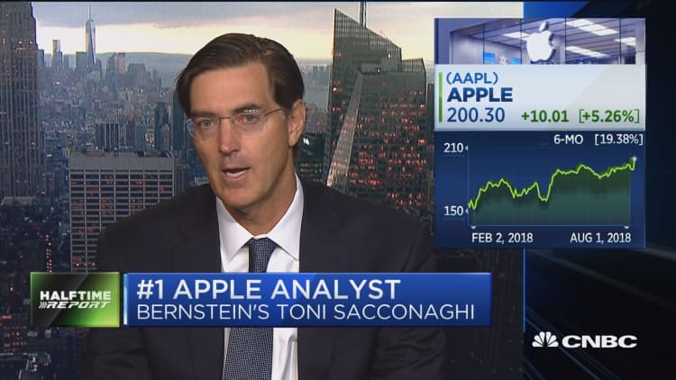 Best days for Apple's stock are behind it, but company will continue to grow, says Bernstein's Sacconaghi
