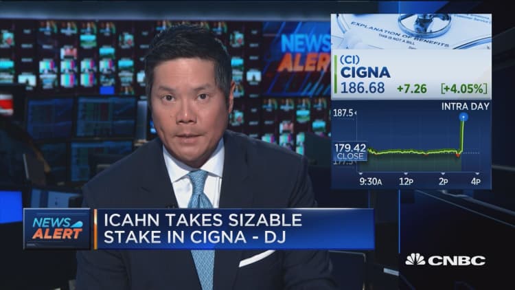 Carl Icahn takes sizable stake in Cigna: Dow Jones