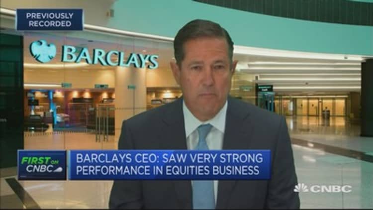Barclays sees first quarter since restructuring clear of impediments, CEO says