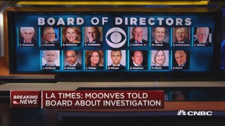 CBS board knew about Moonves assault allegations, says LA Times