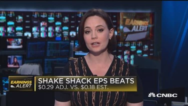 Shake Shack sales in line, but the stock's dropping