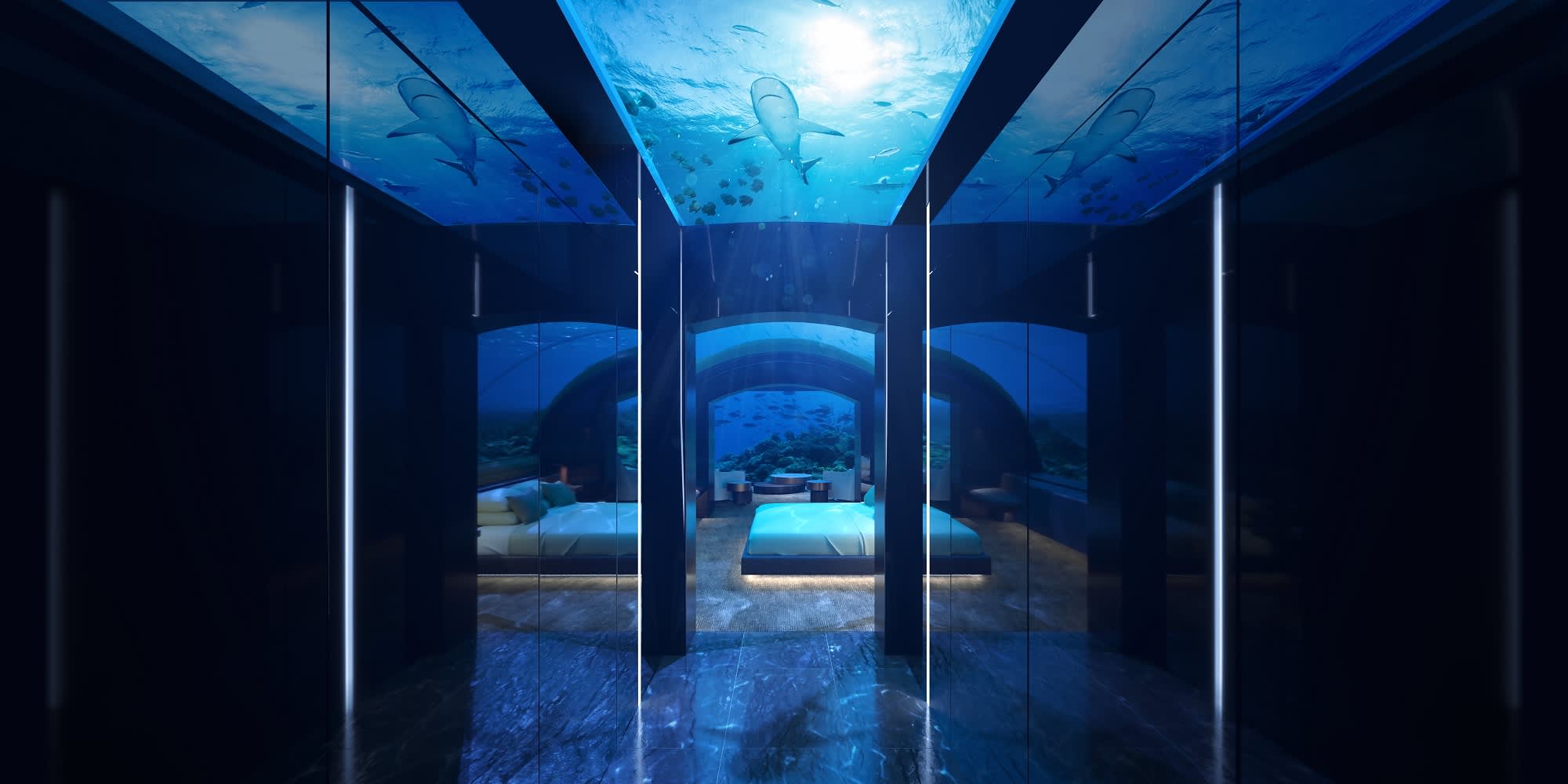 Photos: World's first glass underwater hotel suite at Conrad Maldives