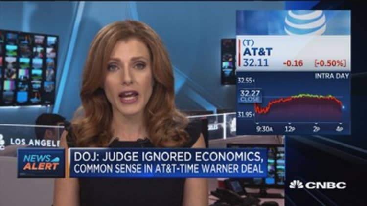 DOJ: Judge ignored economics, common sense in AT&T-Time Warner Deal