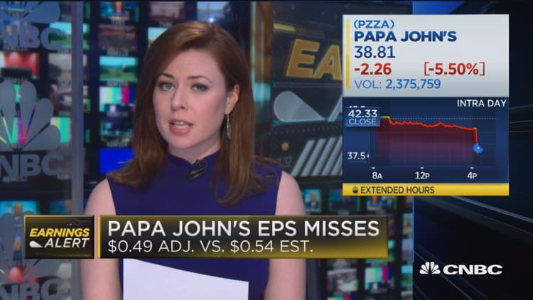 Papa John's sinks after decline in Q2 earnings