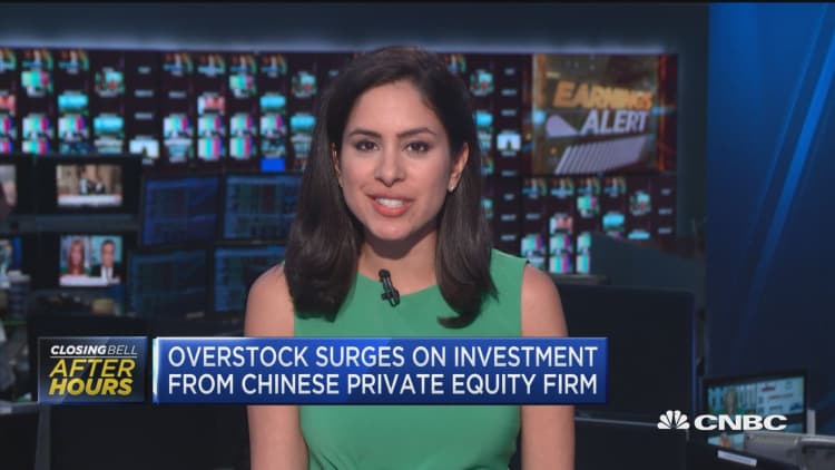 Overstock soars 20 percent after GSR Capital invests in blockchain subsidiary