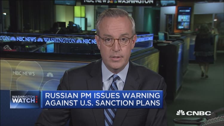 Russian prime minister issues warning against US sanction plans
