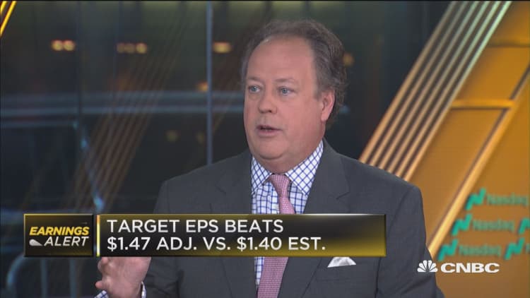 Target's earnings show patience in retail will pay off, says Moody's O'Shea.