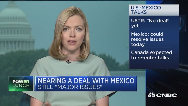 Nearing a trade deal with Mexico: Still 'major issues'