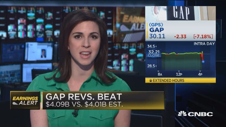 Gap shares fall on weaker-than-expected comps
