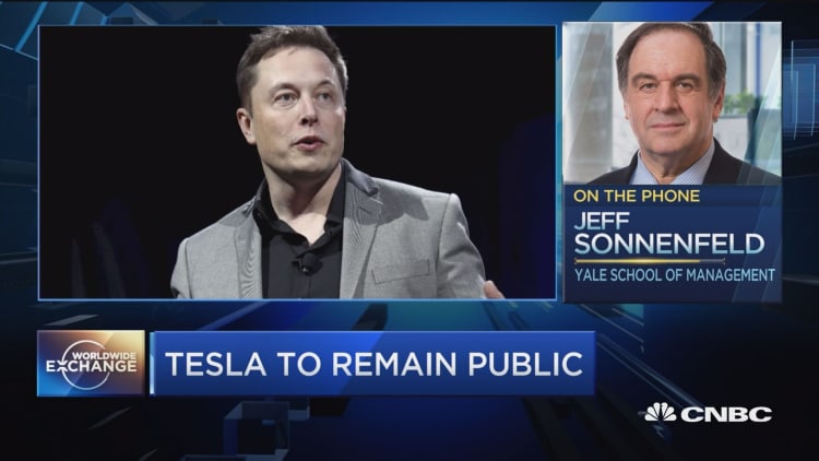 Sonnenfeld:  Elon Musk risks losing the confidence of Tesla constituents