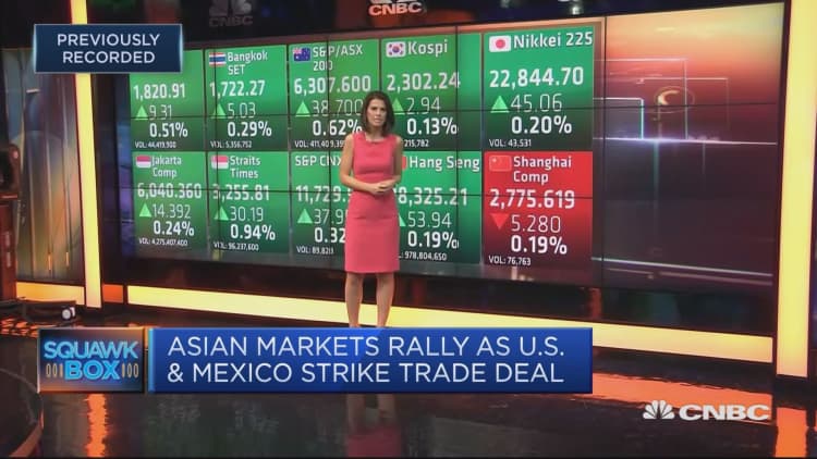 Asia markets on the rise following US-Mexico trade deal