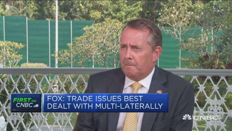 UK wants to secure US trade deal as ‘quickly as we can,’ Liam Fox says
