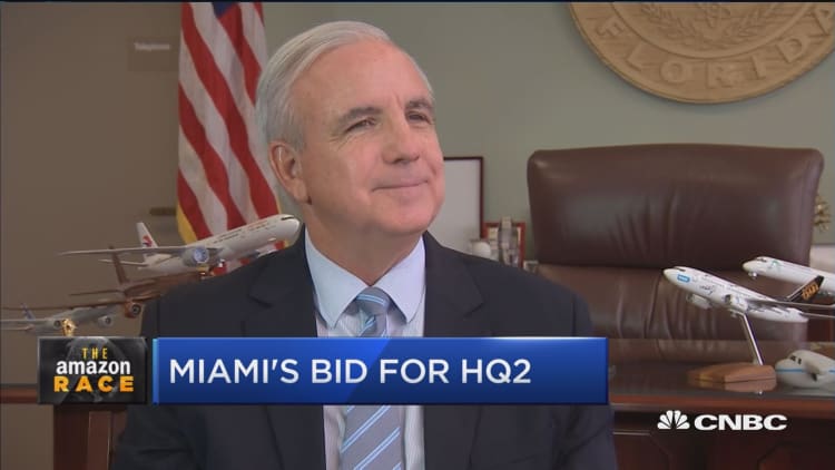 Miami bids for Amazon's HQ2, tries to make city a tech center, mayor says
