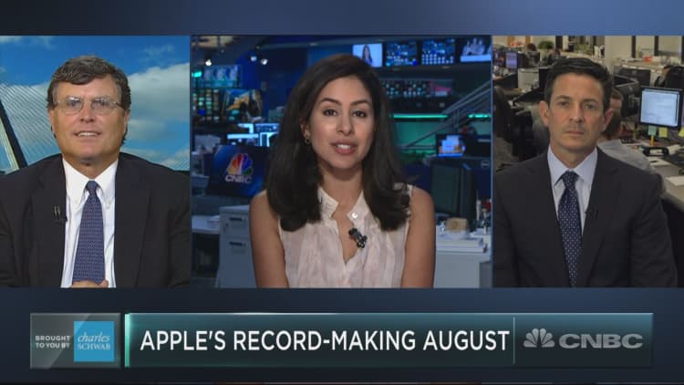 Apple on track for best month since 2012, and could hit new highs