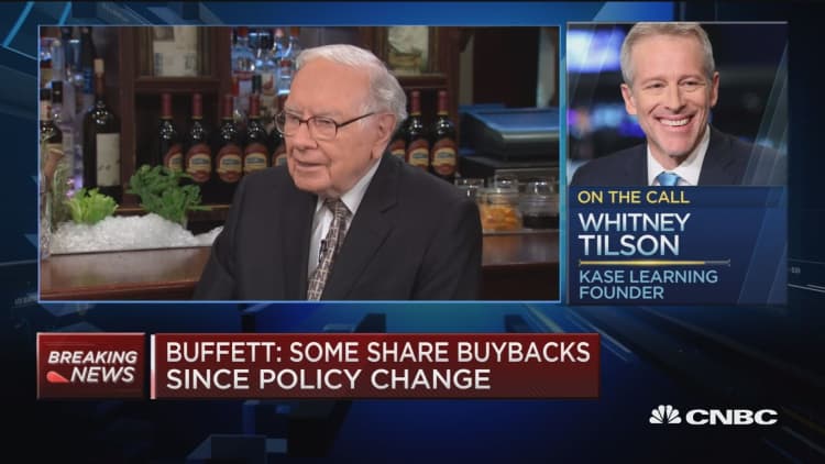 Whitney Tilson on Berkshire buying back its own stock
