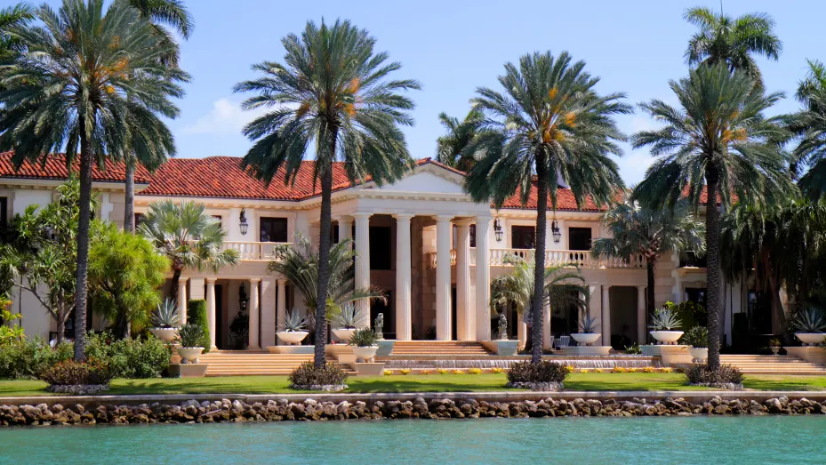 A waterfront mansion on Star Island, Florida.