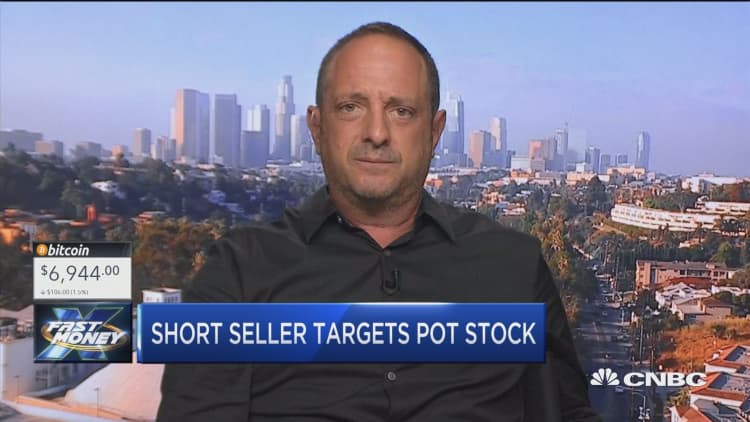 Pot stocks take a hit as infamous short seller targets the space