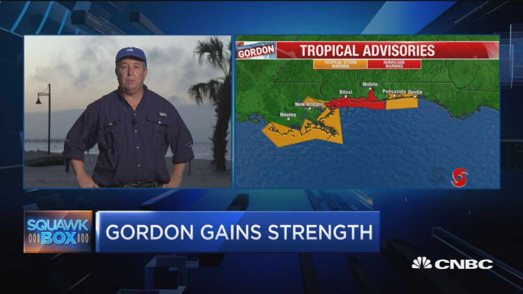 Gordon gains strength before making landfall on Gulf coast