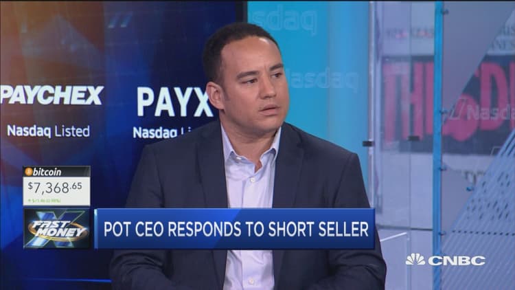 Pot CEO responds to infamous short seller