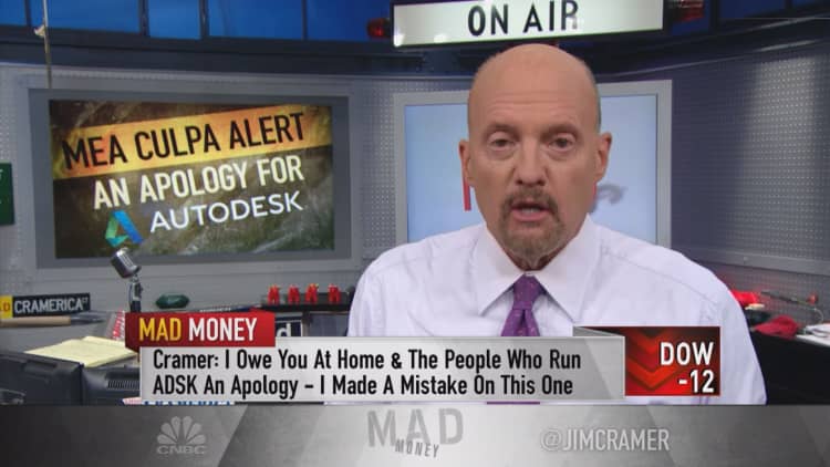 Cramer apologizes for his Autodesk call: It was 'a huge mistake'