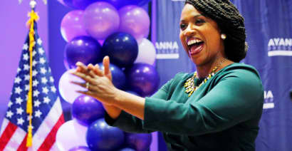 After upset win, Massachusetts Democrat Ayanna Pressley comes out swinging at Trump