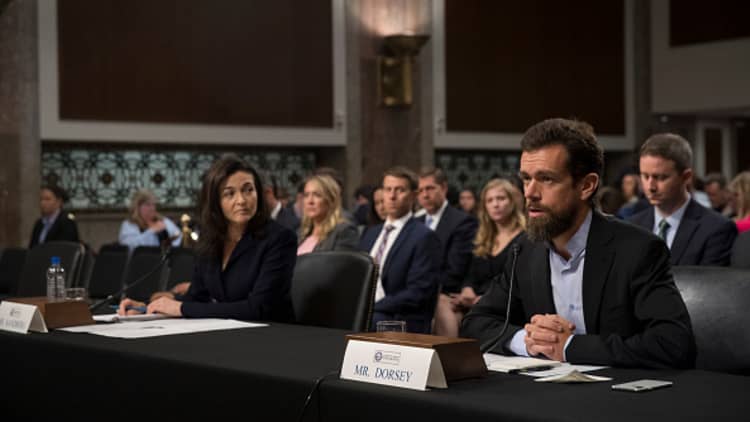 Twitter and Facebook execs grilled on Capitol Hill