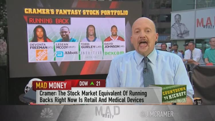 Cramer's top stock picks for his 'fantasy portfolio' draft